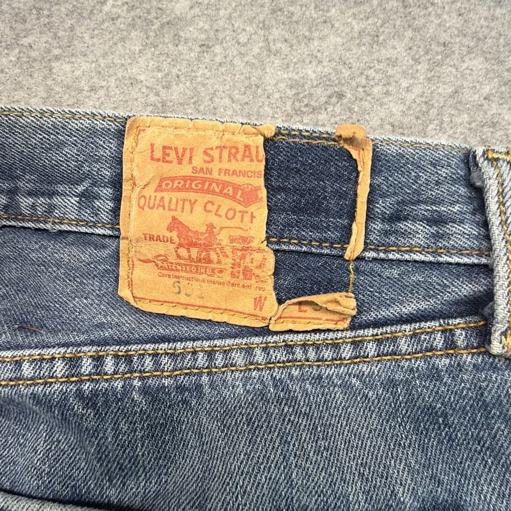 Levi's 501 Jeans Mens 36x30 Blue Denim Straight Leg Button Fly Made In Mexico